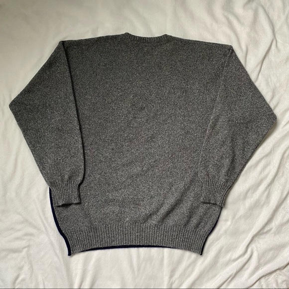 Clan Douglas Cashmere Crewneck Sweater Gray Retro Vintage - Picture 4 of 11